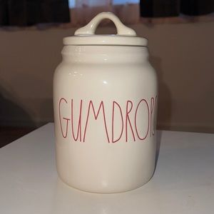 NWT - Rae Dunn - Small cookie jar “gumdrops”